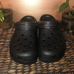 Crocs!!! Black womens size 11. Worn once outside.